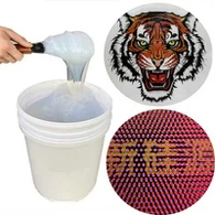 Tinta od silikonske gume za ispis uzorka logotipa na odjeći s mekim 3D efektom četkice za zube